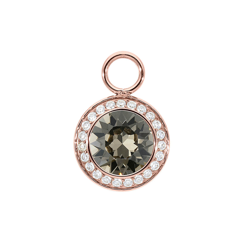 Tondo Deluxe Charm 0.51" - Rose Gold Greige