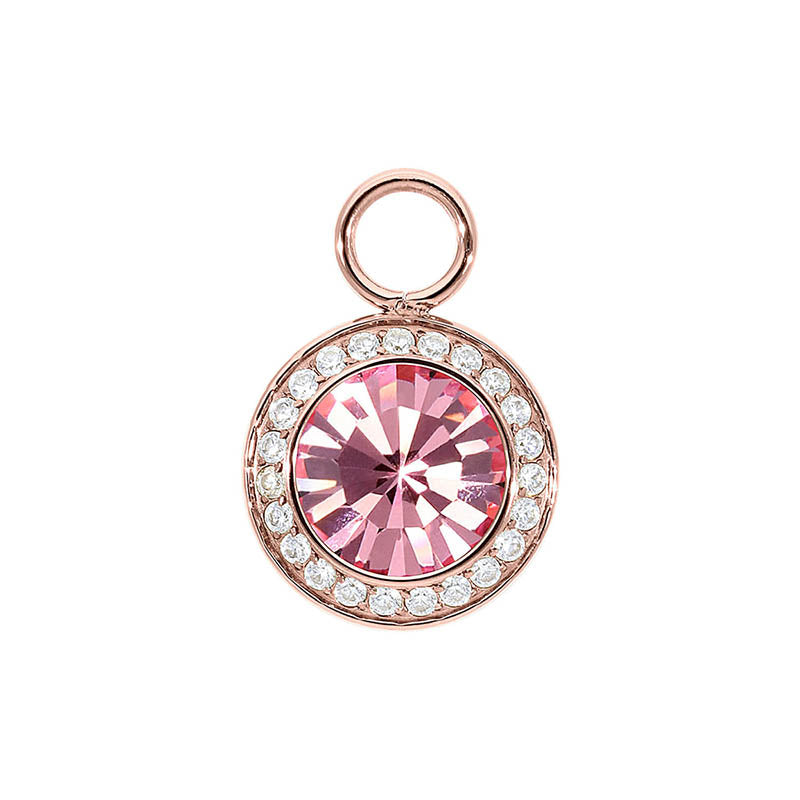 Tondo Deluxe Charm 0.51" - Rose Gold Light Rose
