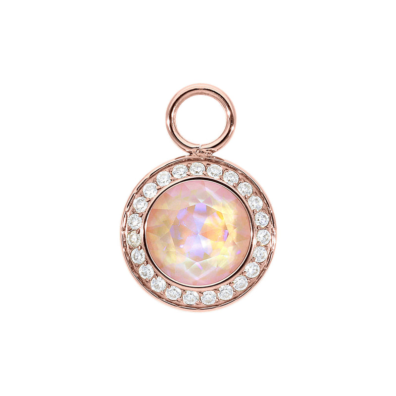 Tondo Deluxe Charm 0.51" - Rose Gold dusty pink delite