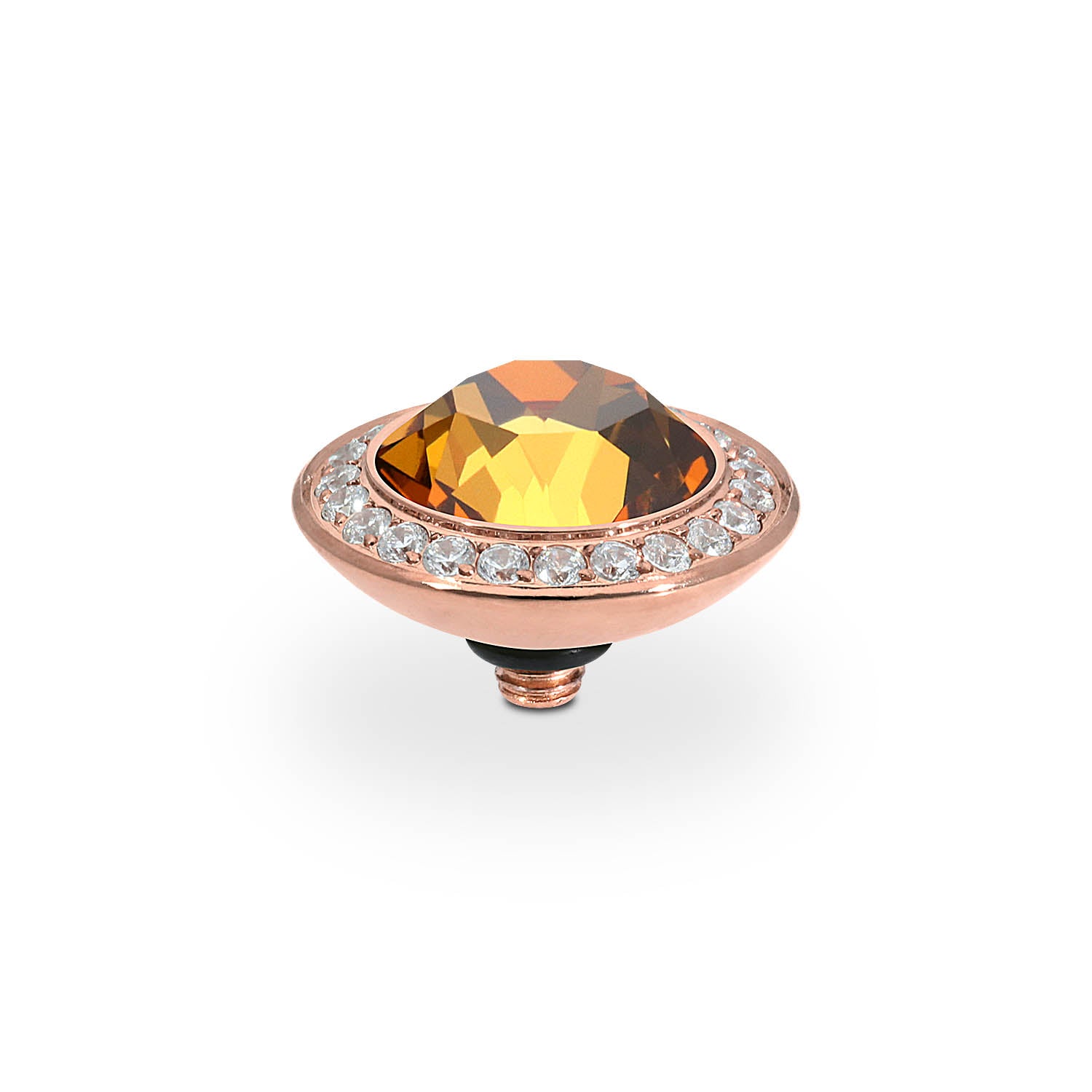 Tondo Deluxe Top 0.51" - Rose Gold light amber