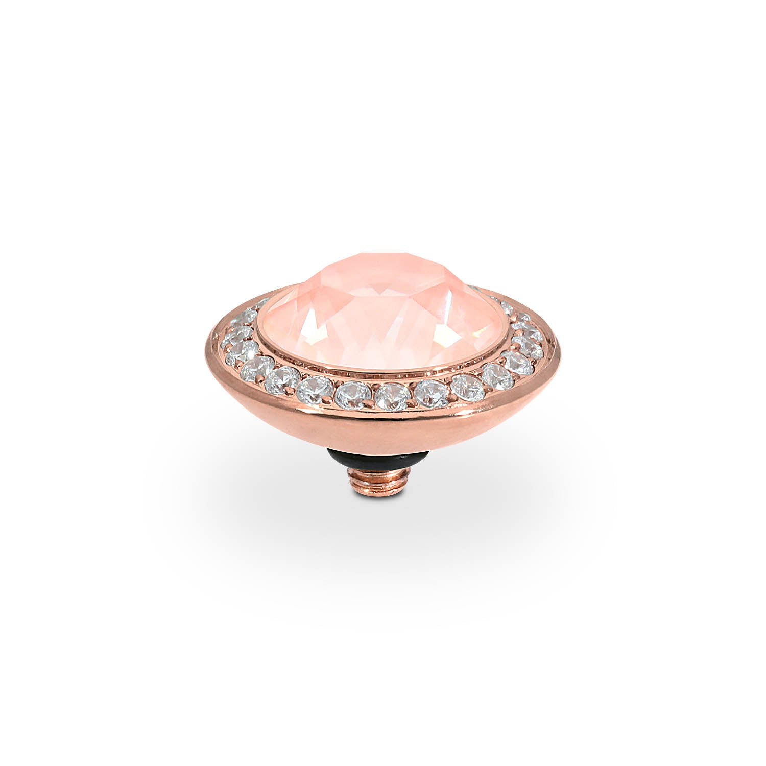 Tondo Deluxe Top 0.51" - Rose Gold Crystal Flamingo Ignite