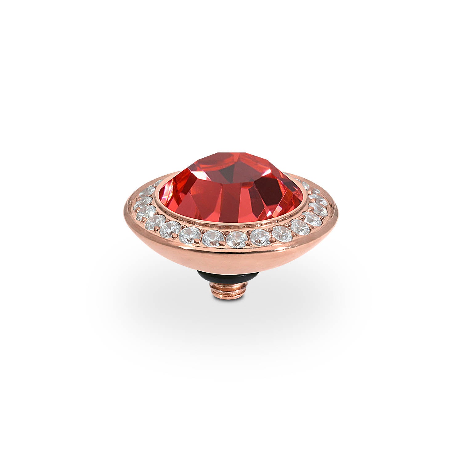 Tondo Deluxe Top 0.51" - Rose Gold padparadscha