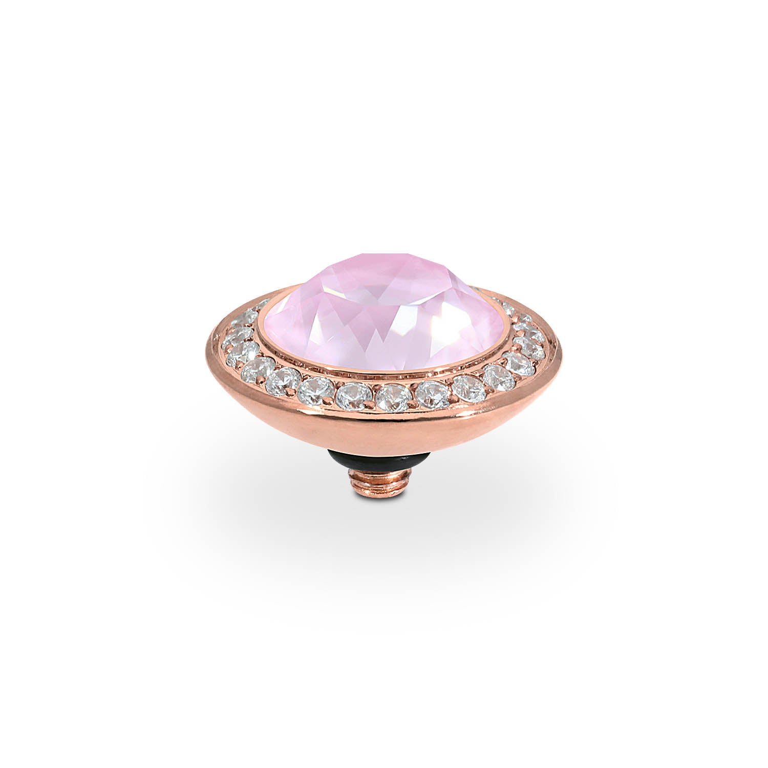 Tondo Deluxe Top 0.51" - Rose Gold crystal soft rose ignite