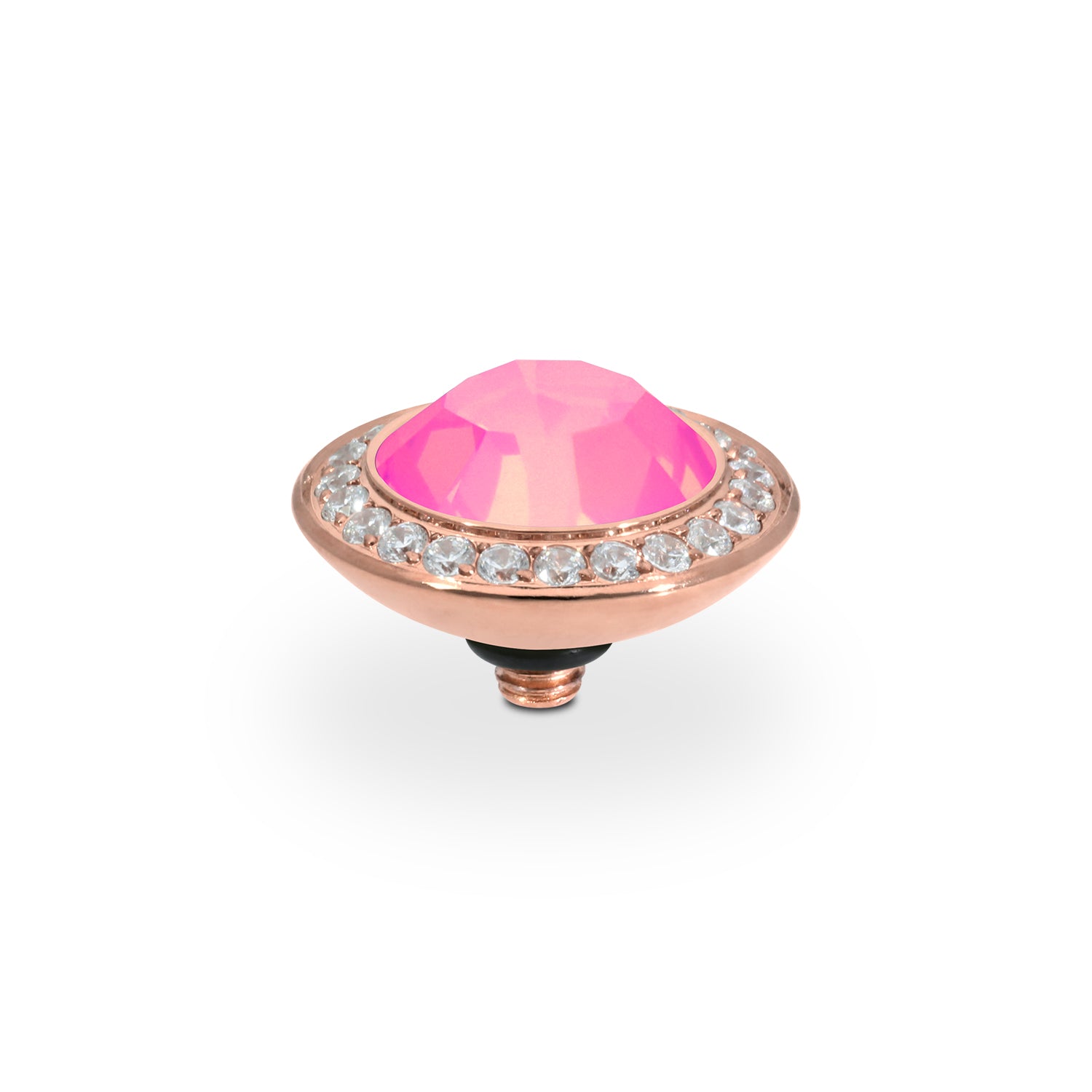 Tondo Deluxe Top 0.51" - Rose Gold Crystal Dahlia Ignite