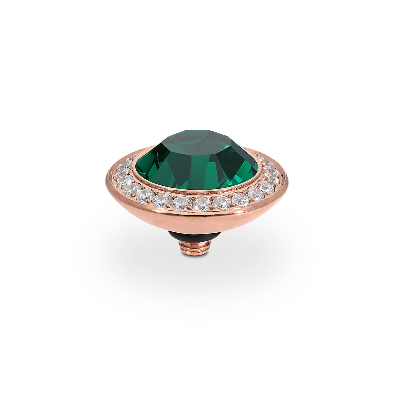 Tondo Deluxe Top 0.51" - Rose Gold emerald