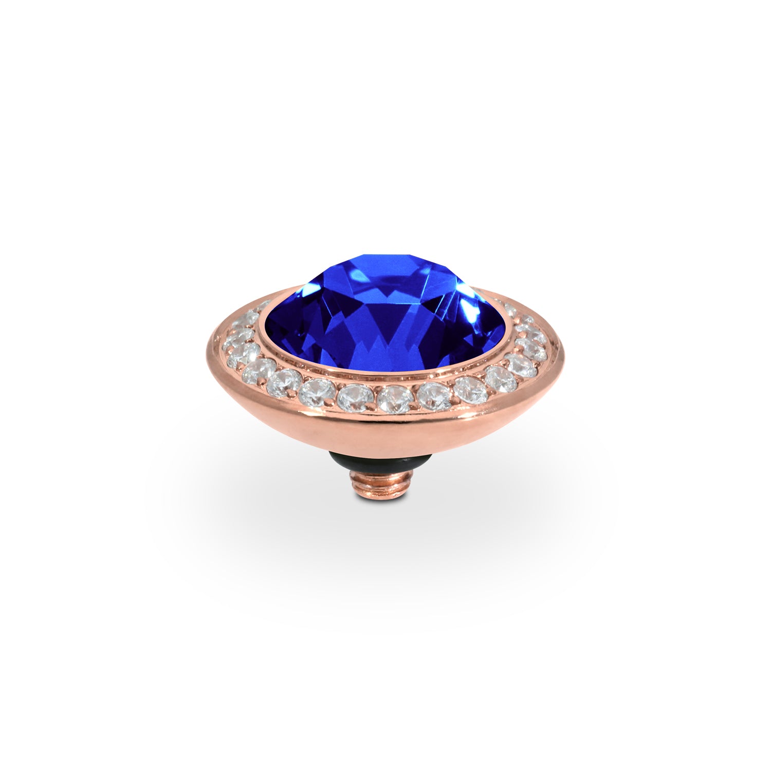 Tondo Deluxe Top 0.51" - Rose Gold ReCreated Dark Sapphire