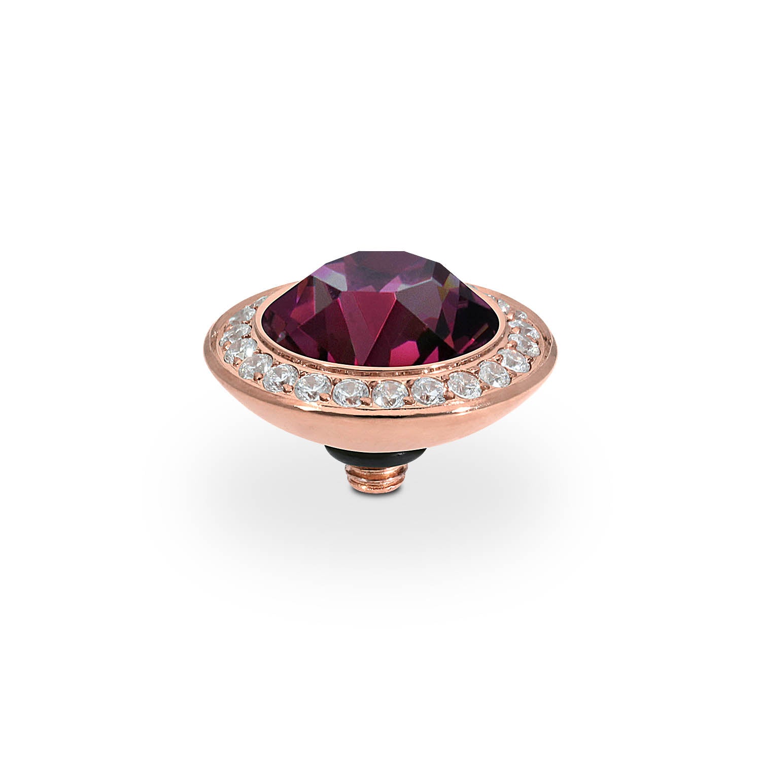 Tondo Deluxe Top 0.51" - Rose Gold amethyst