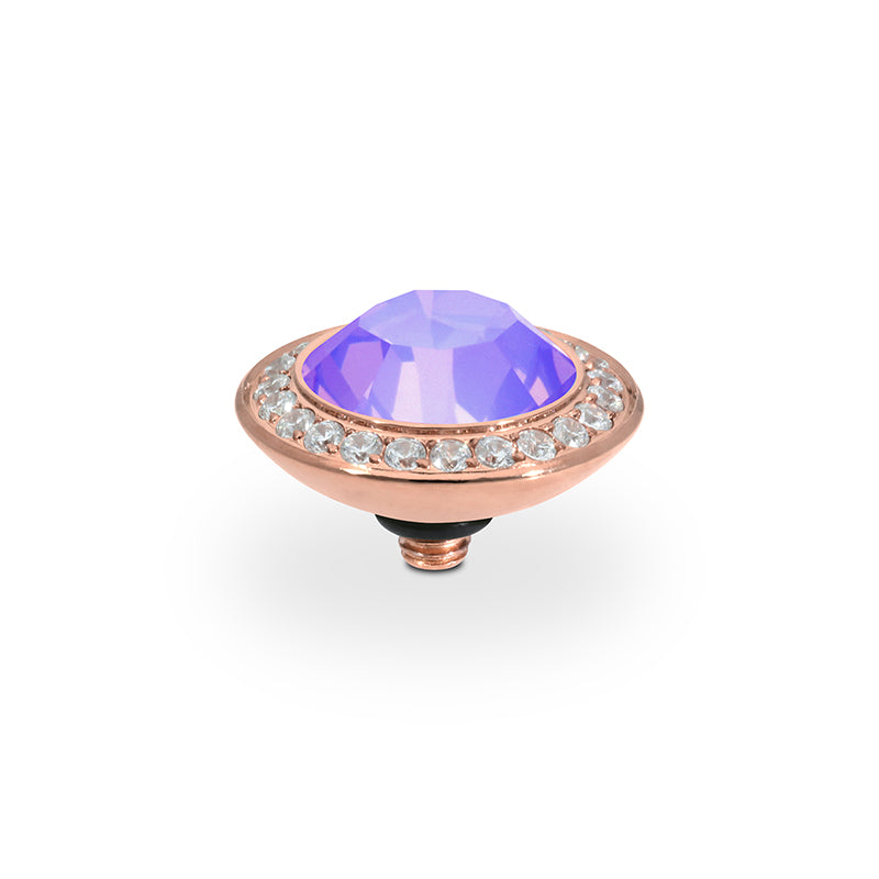 Tondo Deluxe Top 0.51" - Rose Gold Crystal Purple Ignite