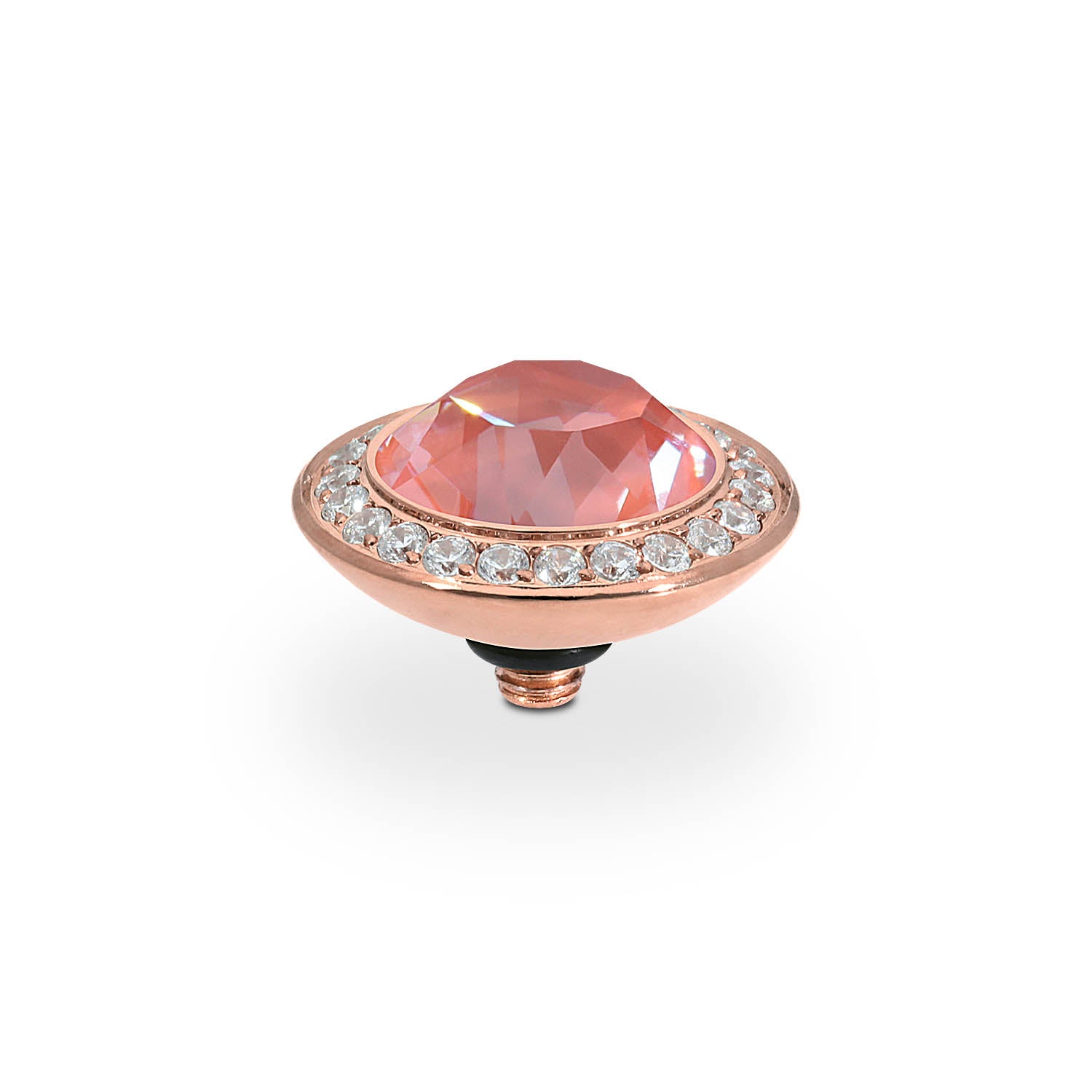 Tondo Deluxe Top 0.51" - Rose Gold crystal maroon ignite