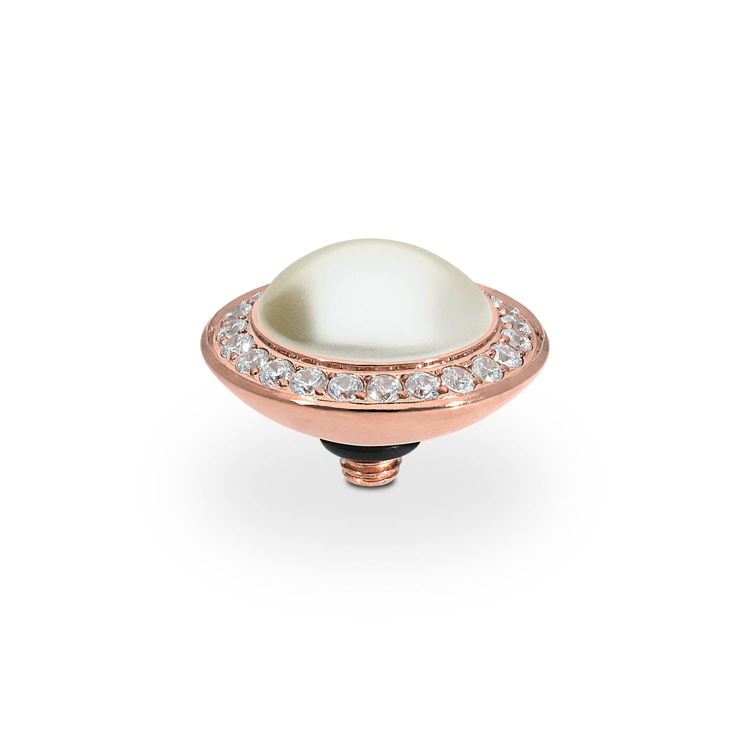 Tondo Deluxe Top 0.51" - Rose Gold cream pearl