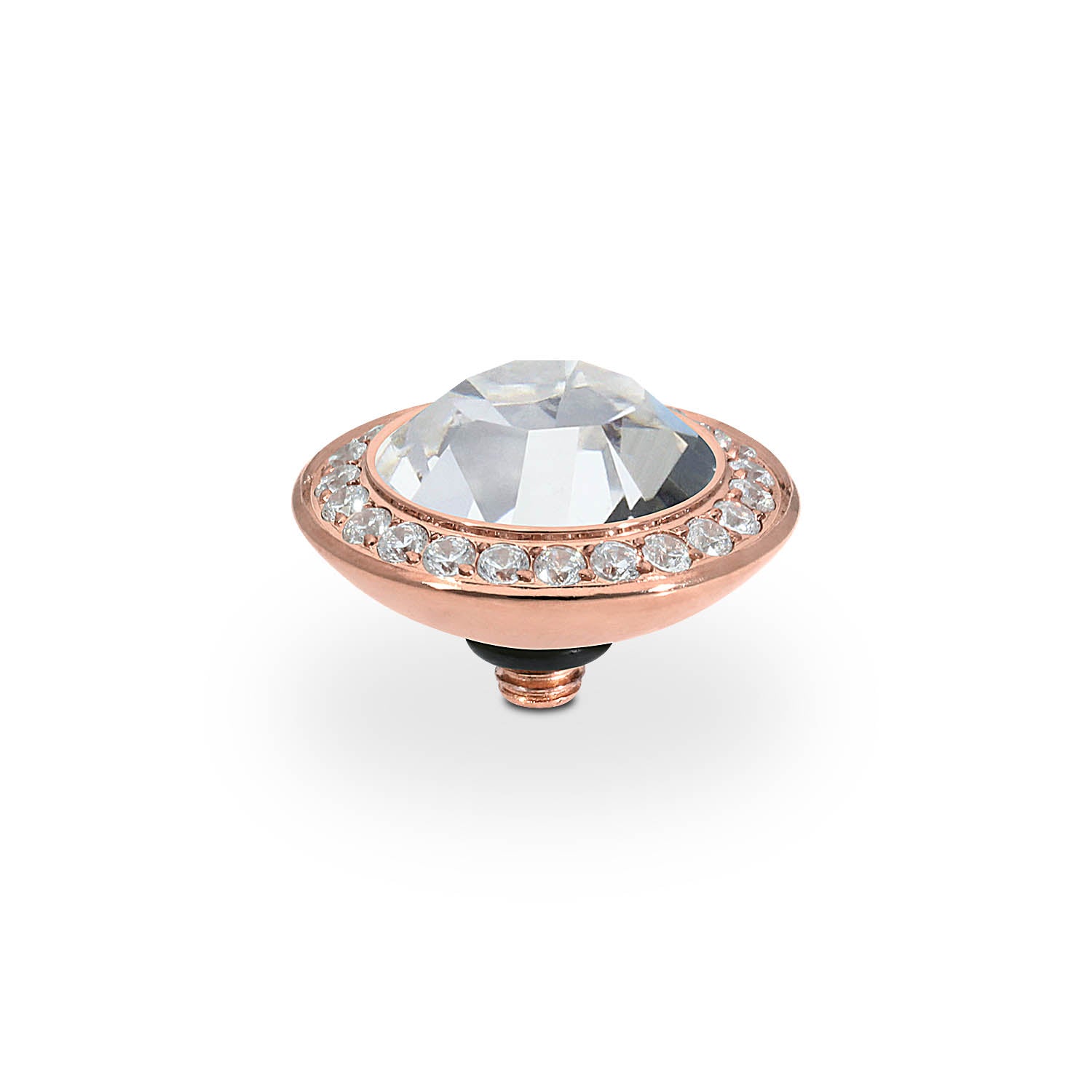 Tondo Deluxe Top 0.51" - Rose Gold crystal