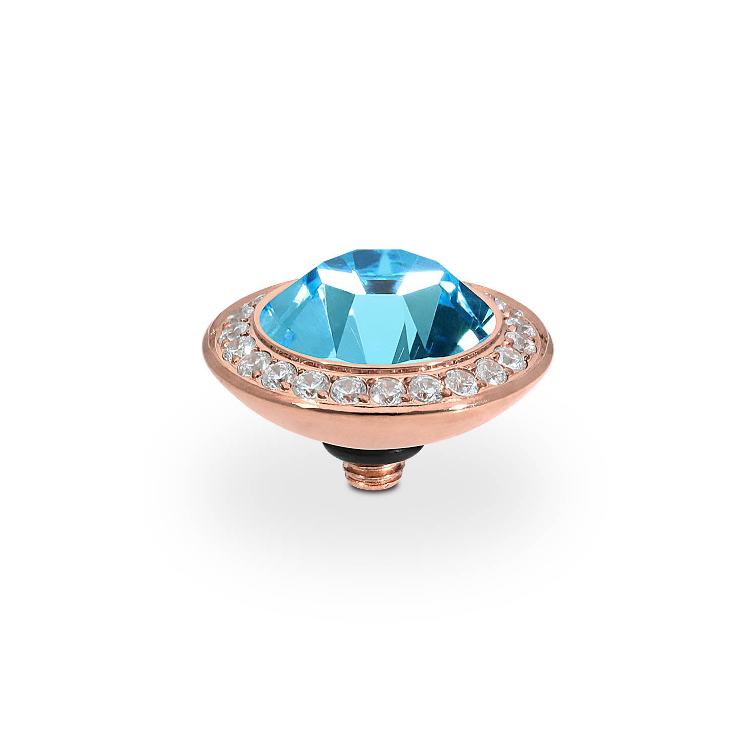 Tondo Deluxe Top 0.51" - Rose Gold aquamarine
