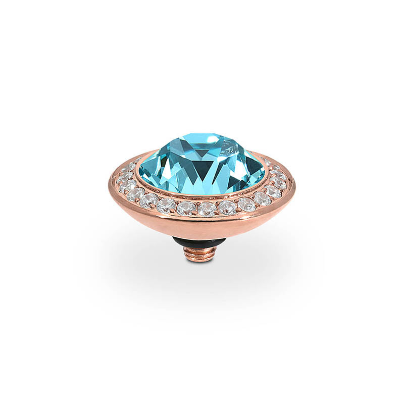 Tondo Deluxe Top 0.51" - Rose Gold Light Turquoise