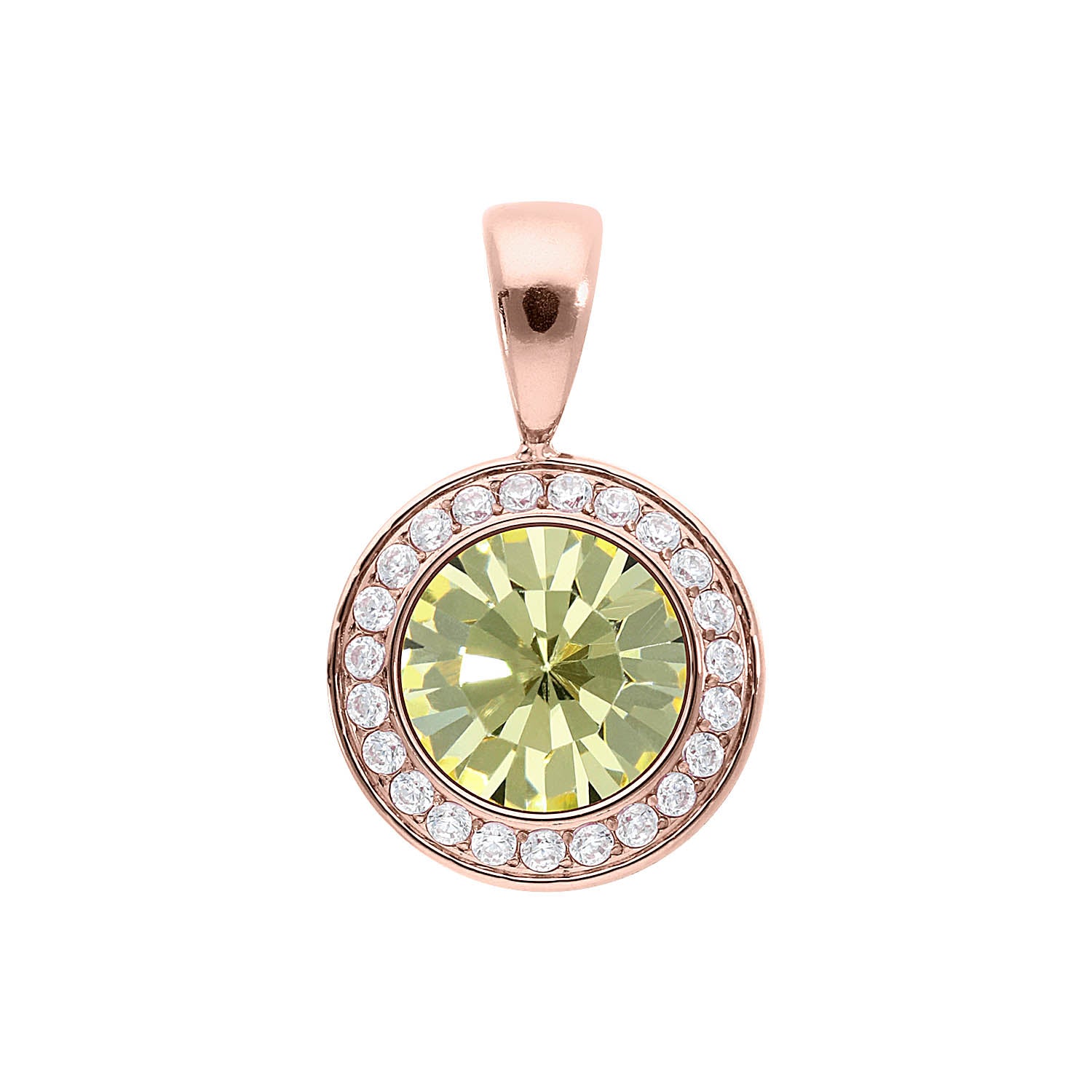 Tondo Deluxe Pendant 0.51" - Rose Gold Jonquil