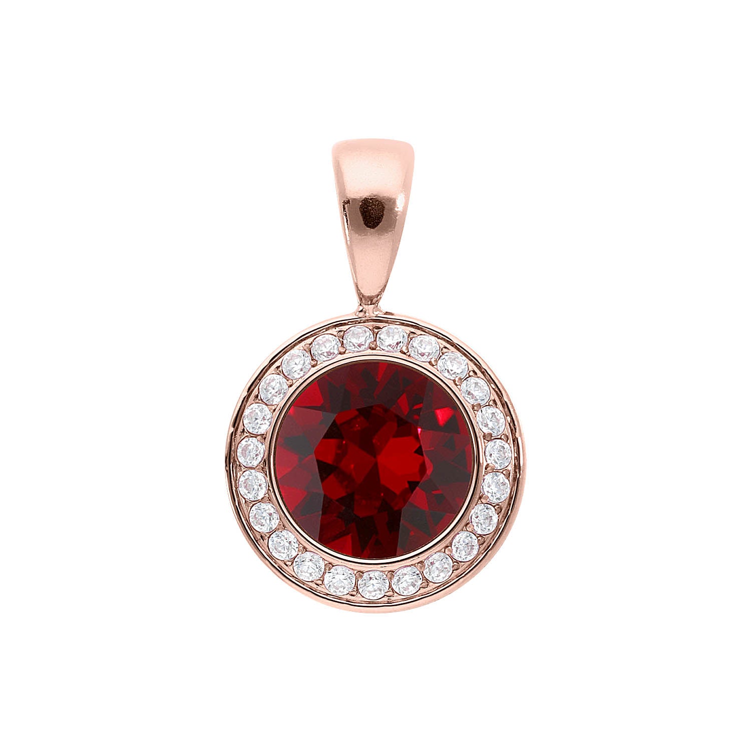 Tondo Deluxe Pendant 0.51" - Rose Gold Siam