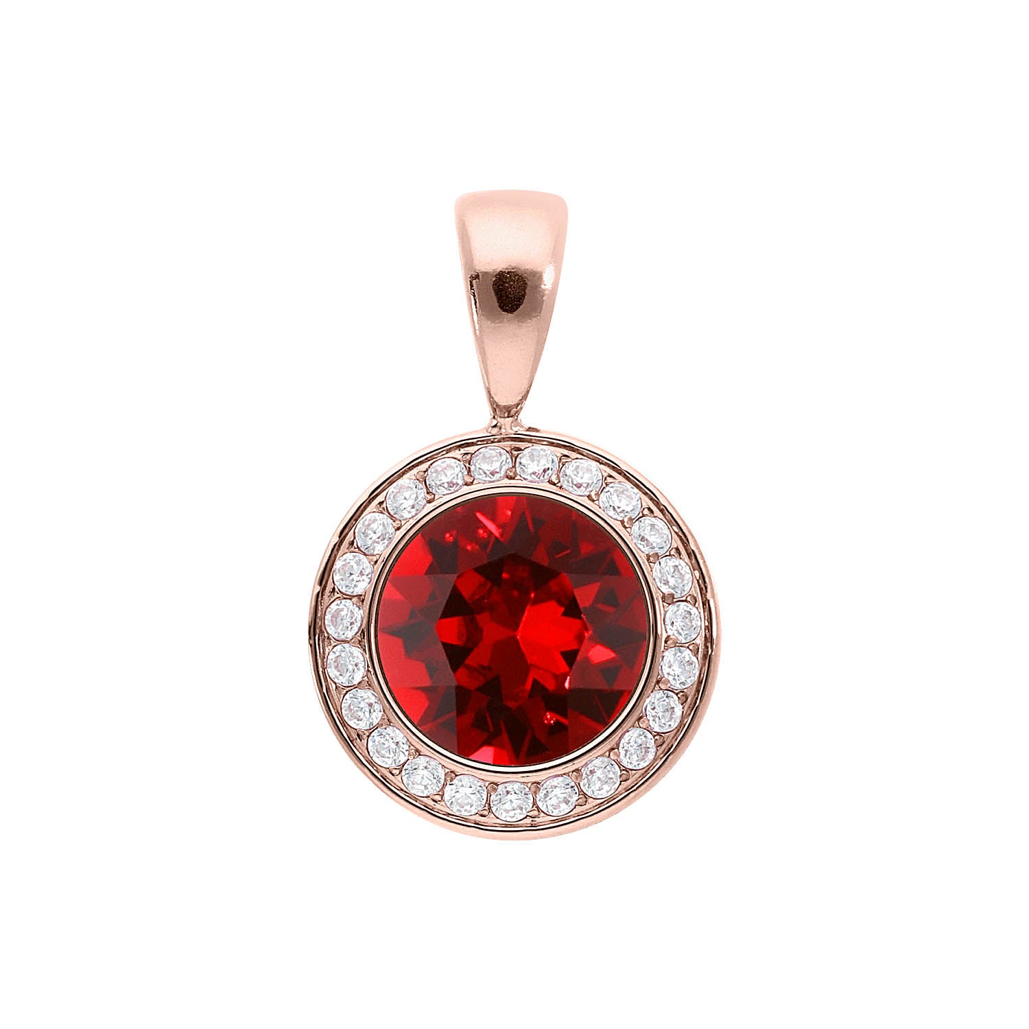 Tondo Deluxe Pendant 0.51" - Rose Gold scarlet
