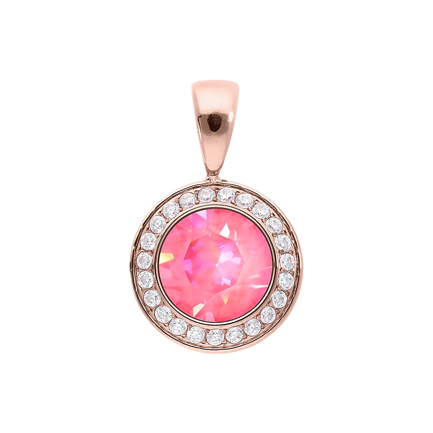 Tondo Deluxe Pendant 0.51" - Rose Gold lotus pink delite