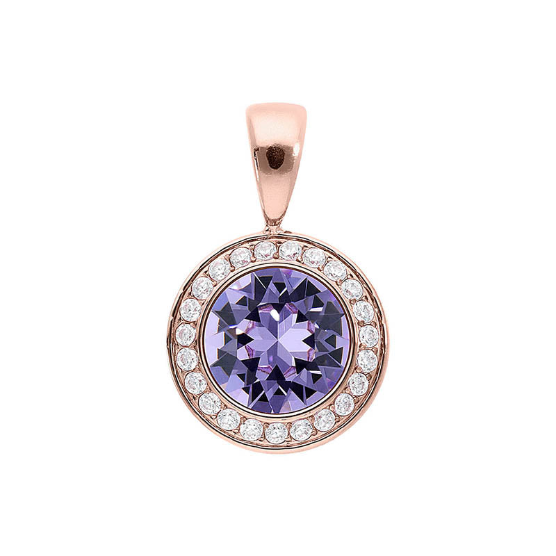 Tondo Deluxe Pendant 0.51" - Rose Gold Violet