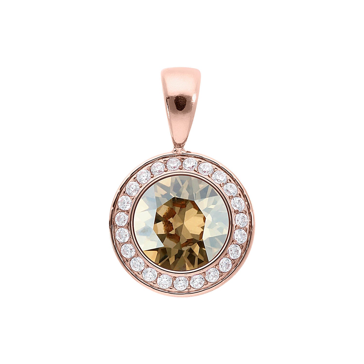 Tondo Deluxe Pendant 0.51" - Rose Gold golden shadow