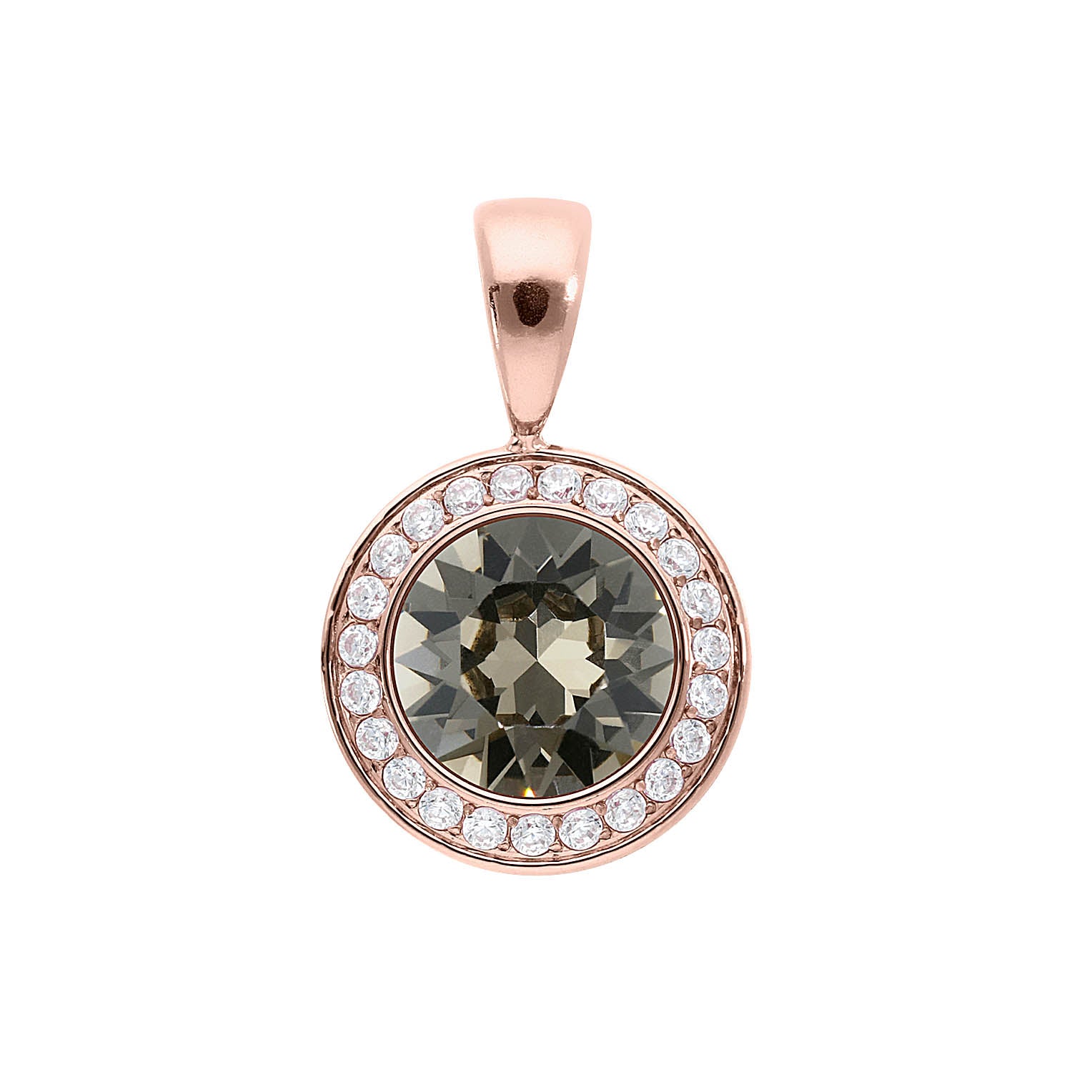 Tondo Deluxe Pendant 0.51" - Rose Gold Greige