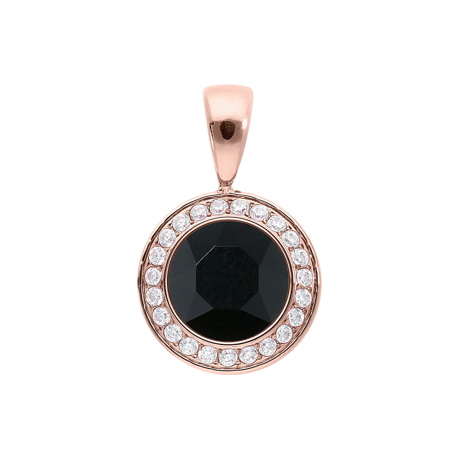 Tondo Deluxe Pendant 0.51" - Rose Gold jet
