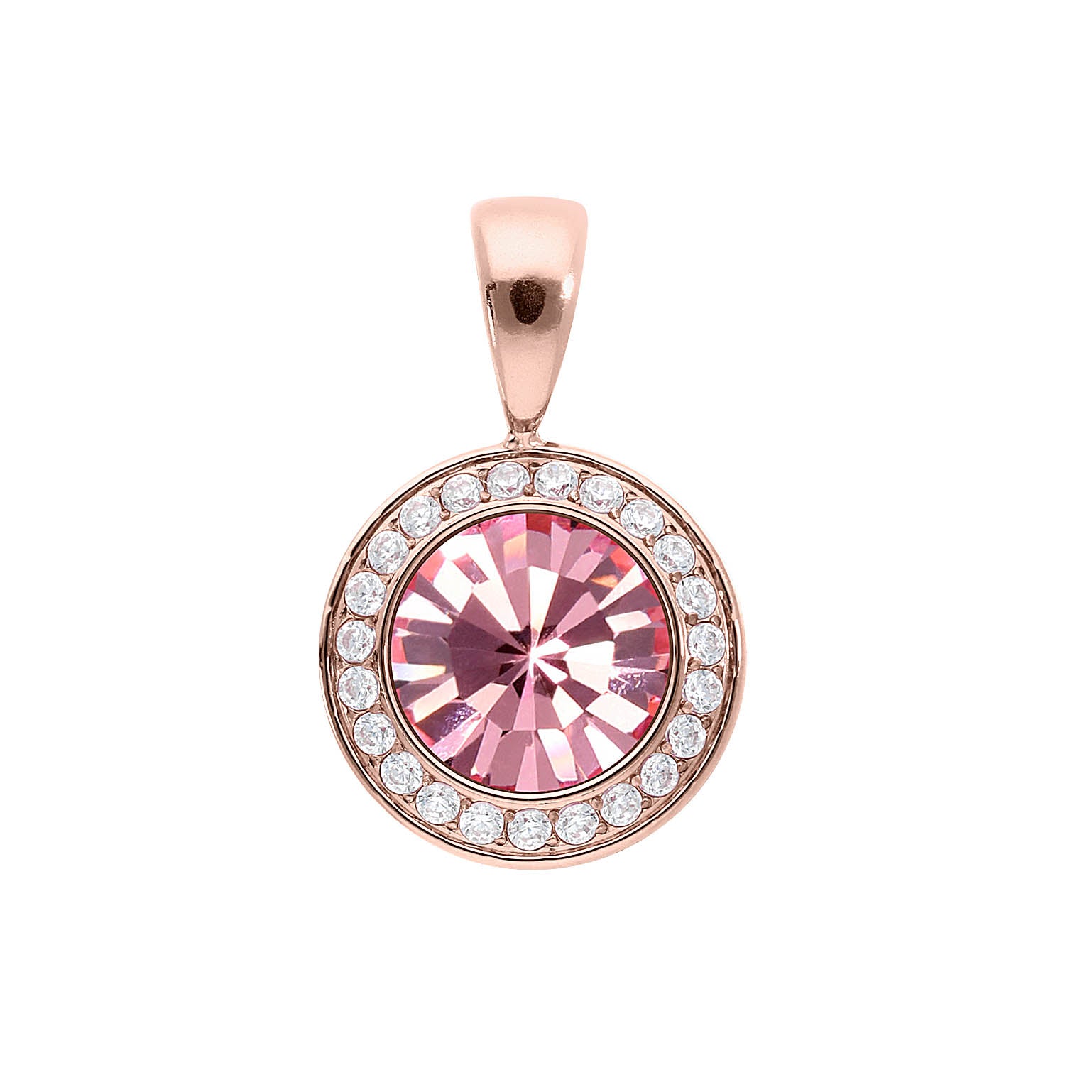 Tondo Deluxe Pendant 0.51" - Rose Gold Light Rose