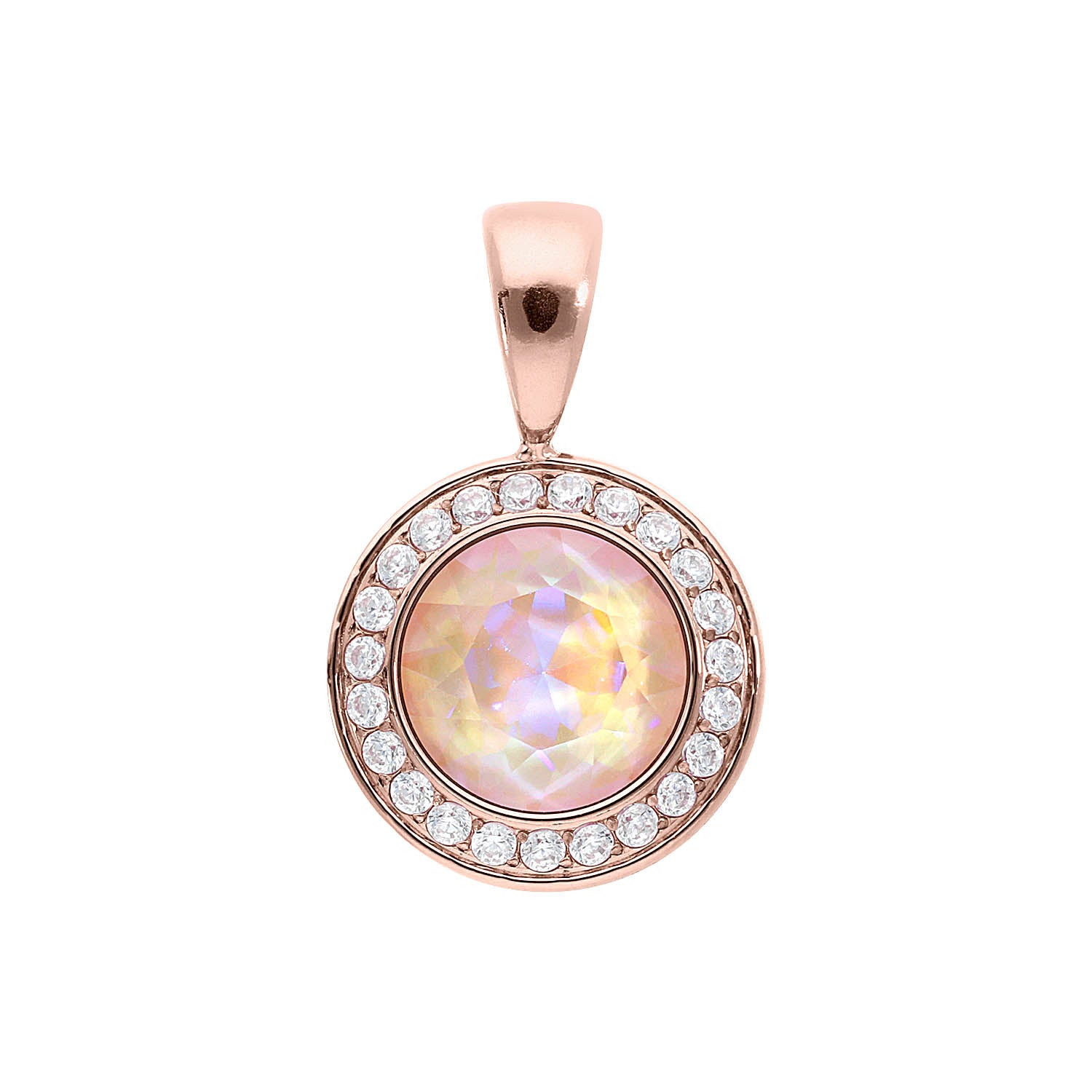 Tondo Deluxe Pendant 0.51" - Rose Gold dusty pink delite