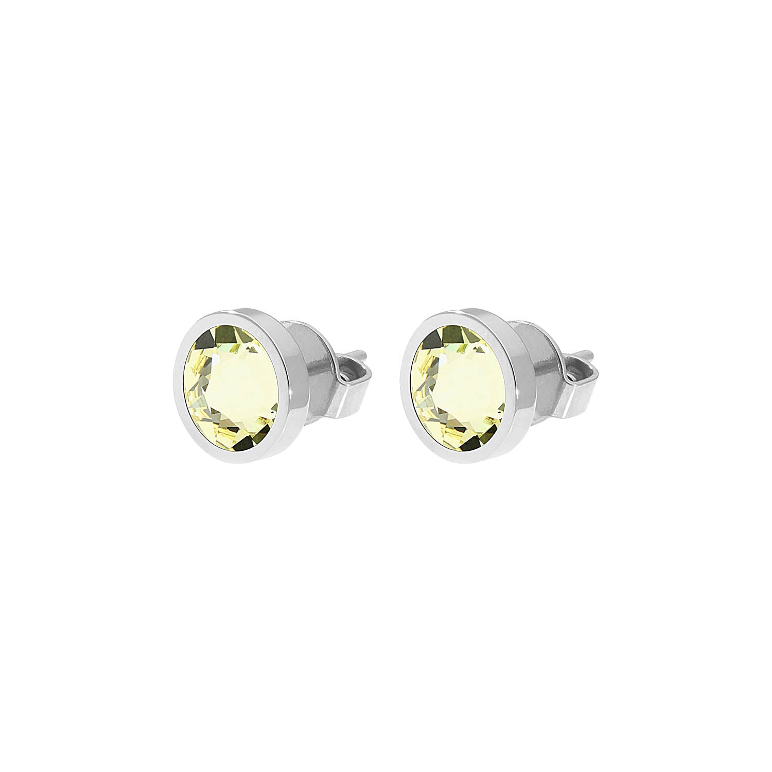 Canino Stud Earring 0.35" - Silver Jonquil