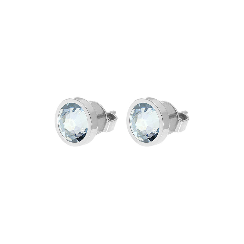 Canino Stud Earring 0.35" - Silver blue shade