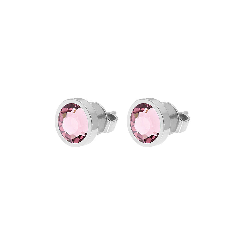 Canino Stud Earring 0.35" - Silver light amethyst