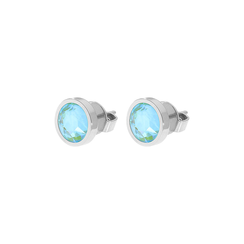 Canino Stud Earring 0.35" - Silver silky sage delite