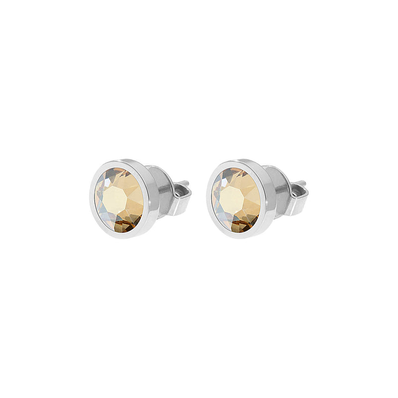 Canino Stud Earring 0.35" - Silver golden shadow