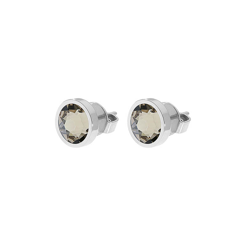 Canino Stud Earring 0.35" - Silver Greige
