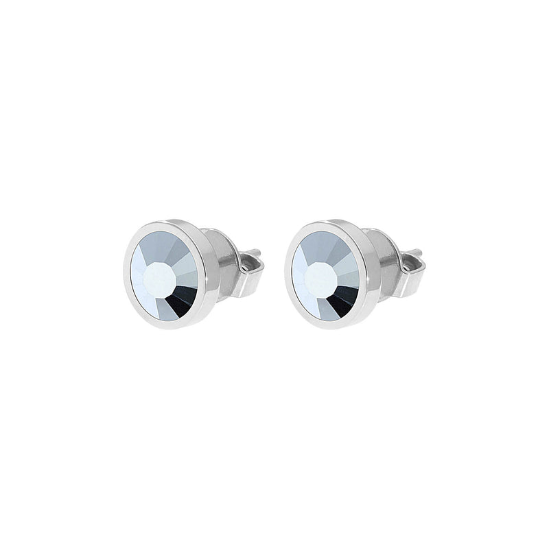 Canino Stud Earring 0.35" - Silver crystal labrador