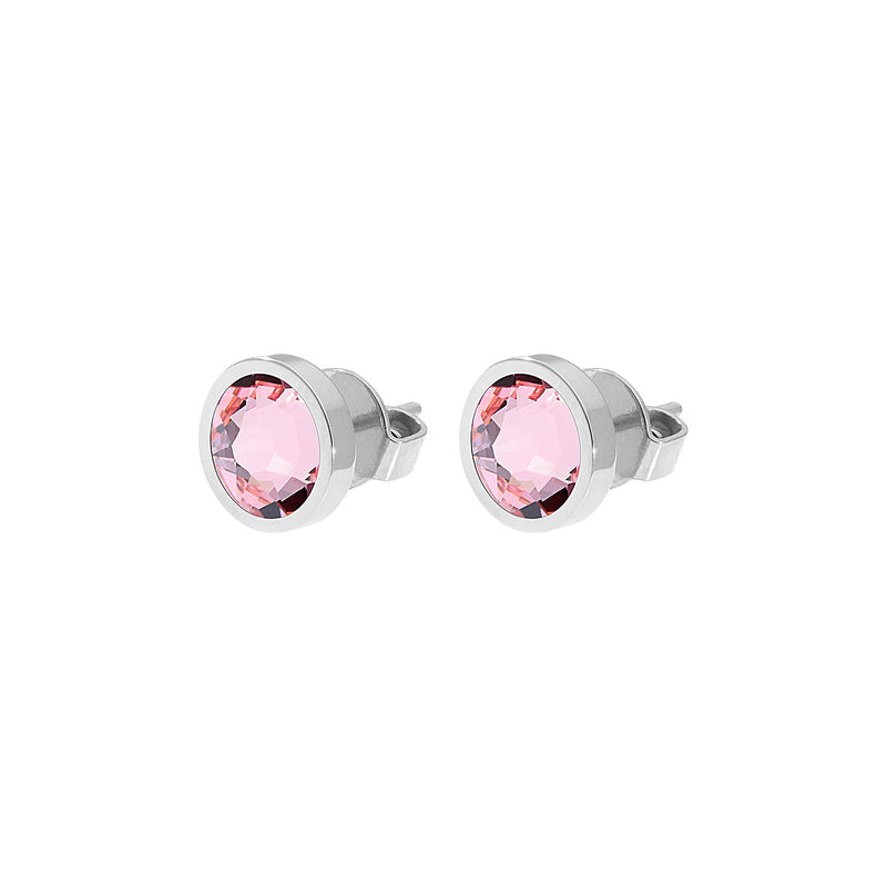 Canino Stud Earring 0.35" - Silver Light Rose