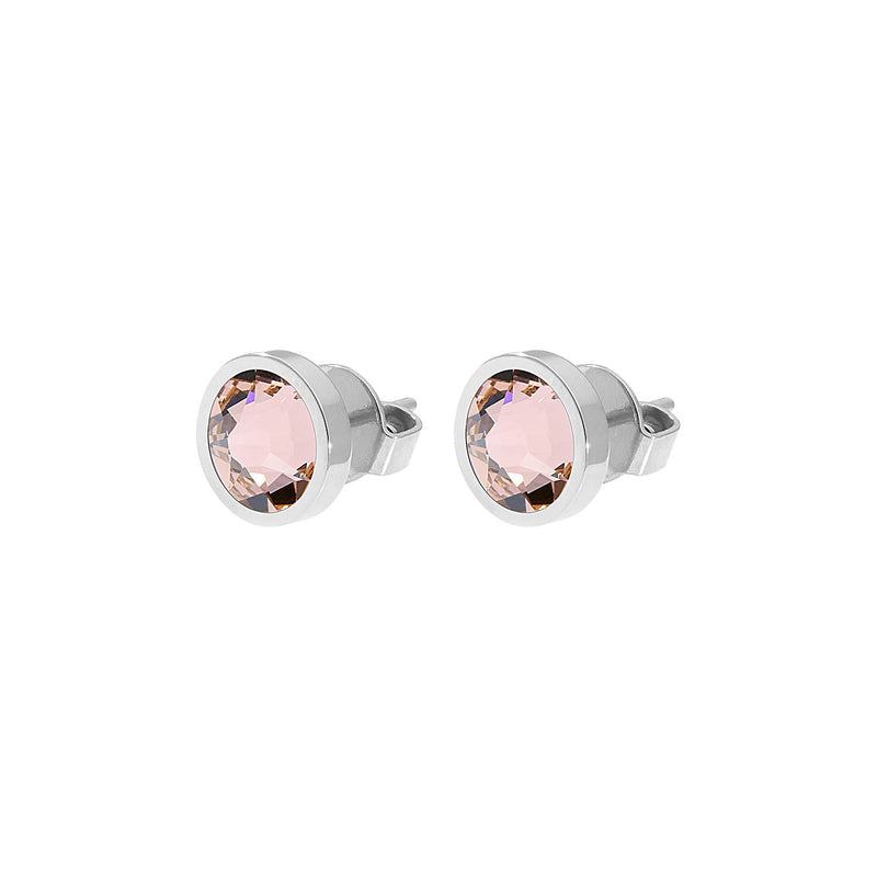 Canino Stud Earring 0.35" - Silver vintage rose