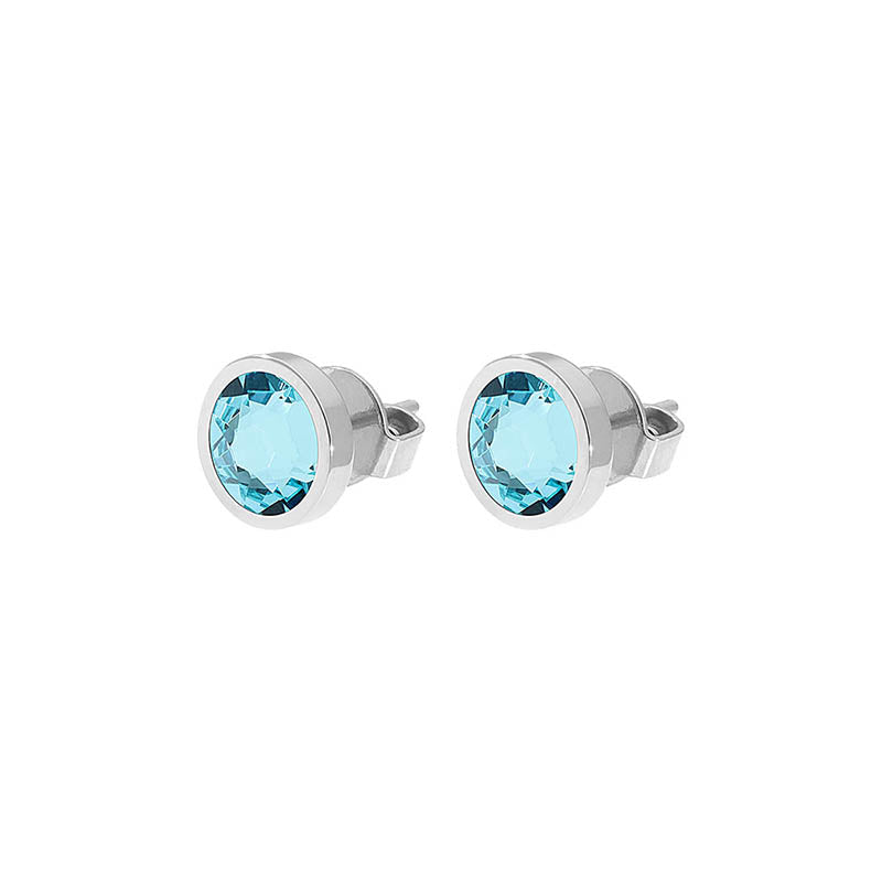 Canino Stud Earring 0.35" - Silver Light Turquoise