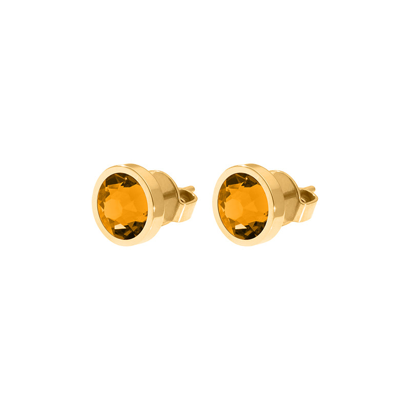 Canino Stud Earring 0.35" - Gold Topaz