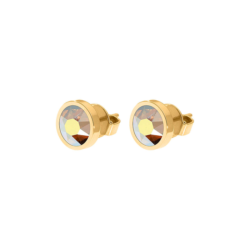 Canino Stud Earring 0.35" - Gold metallic sunshine