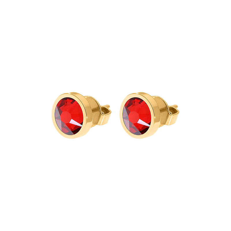 Canino Stud Earring 0.35" - Gold scarlet