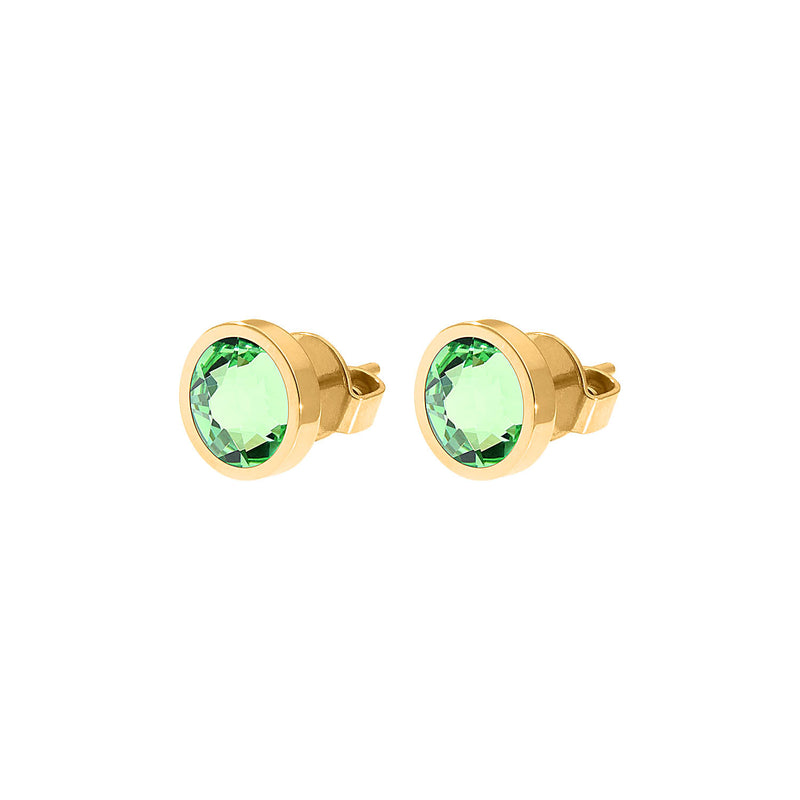 Canino Stud Earring 0.35" - Gold peridot