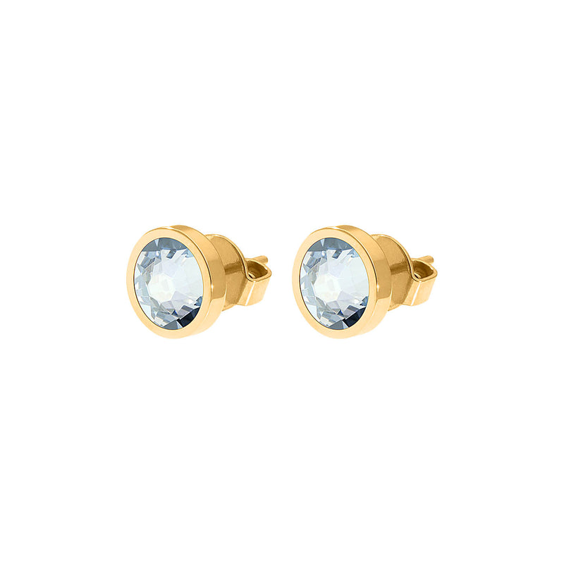 Canino Stud Earring 0.35" - Gold blue shade