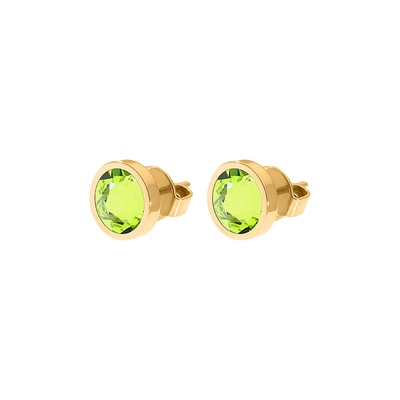 Canino Stud Earring 0.35" - Gold Citrus Green