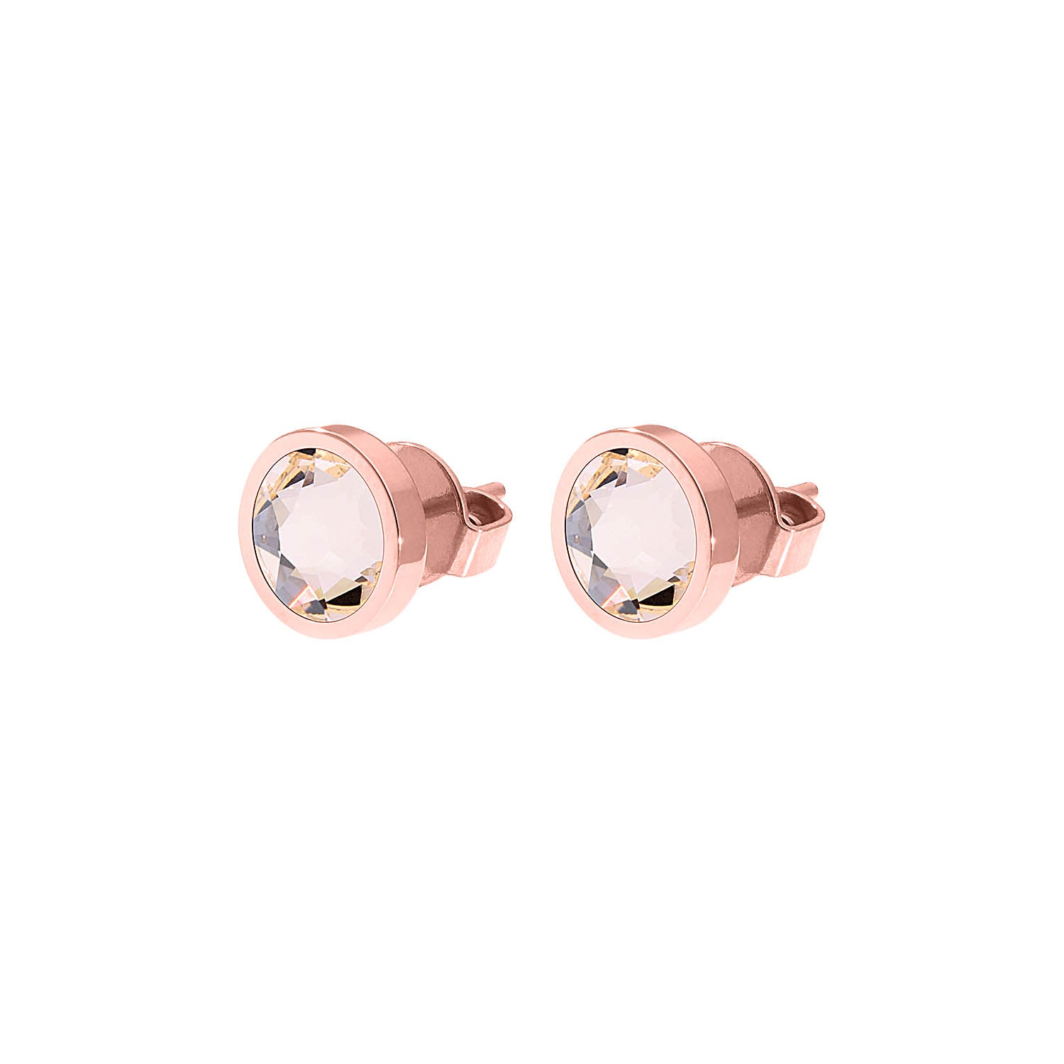 Canino Stud Earring 0.35" - Rose Gold silk