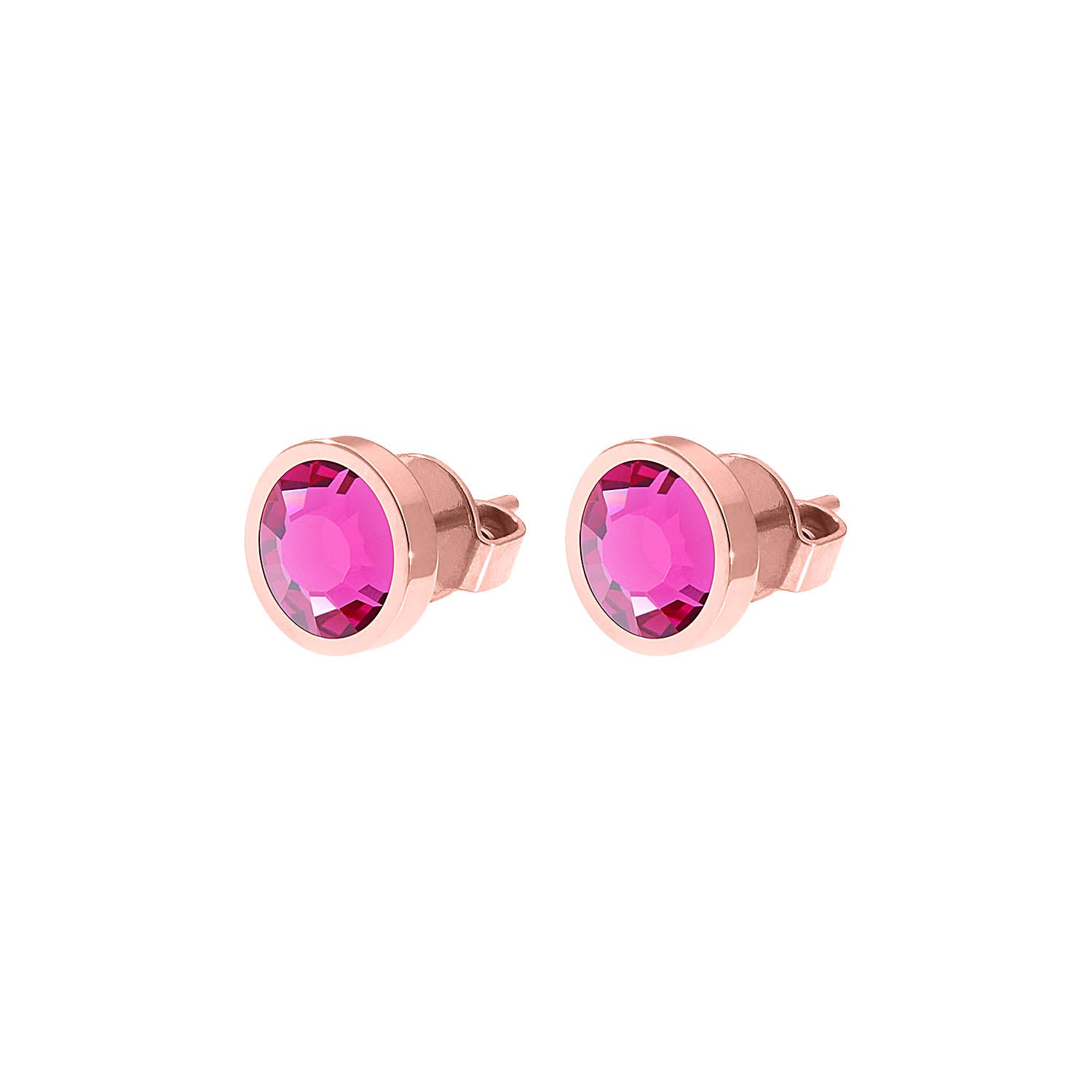 Canino Stud Earring 0.35" - Rose Gold fuchsia