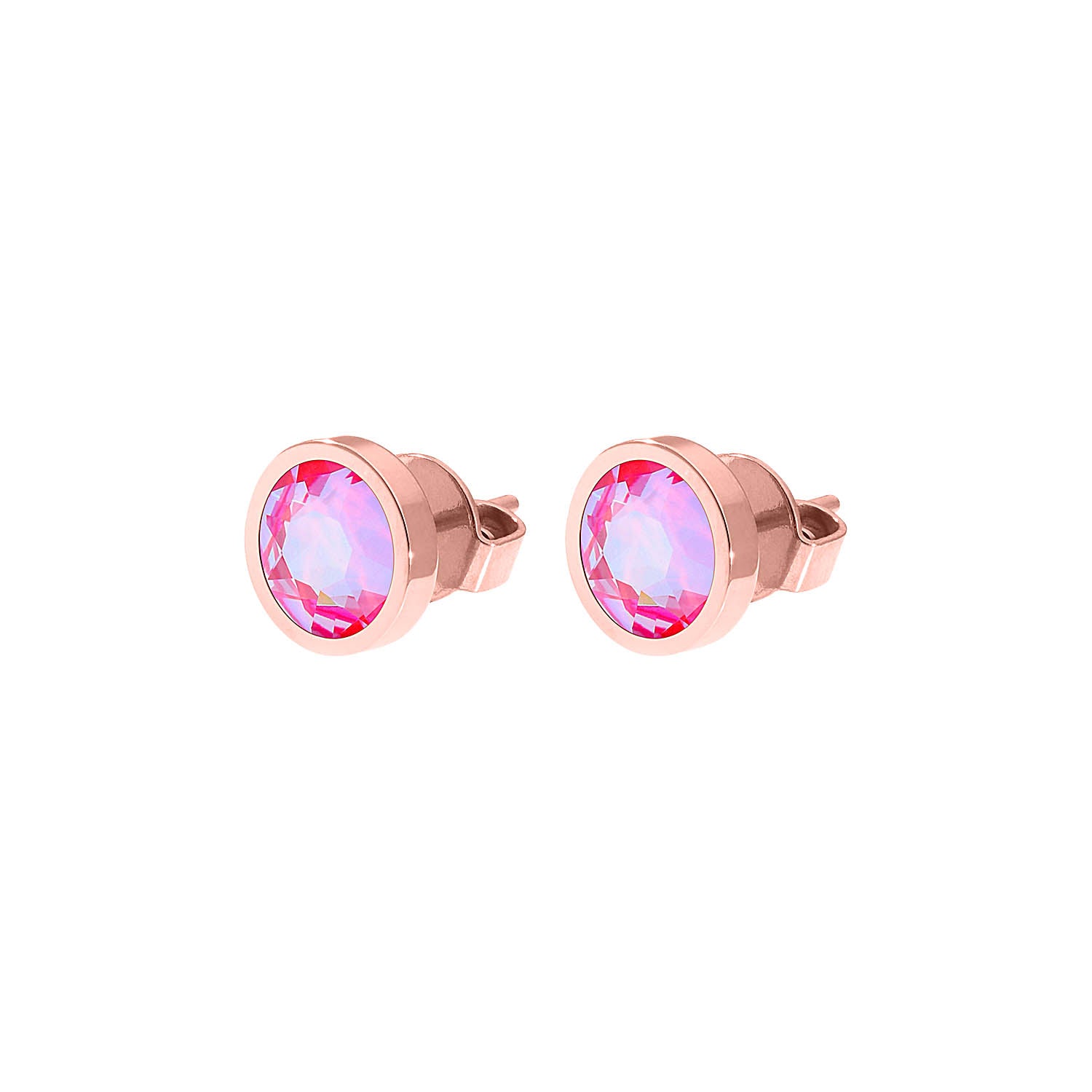 Canino Stud Earring 0.35" - Rose Gold lotus pink delite