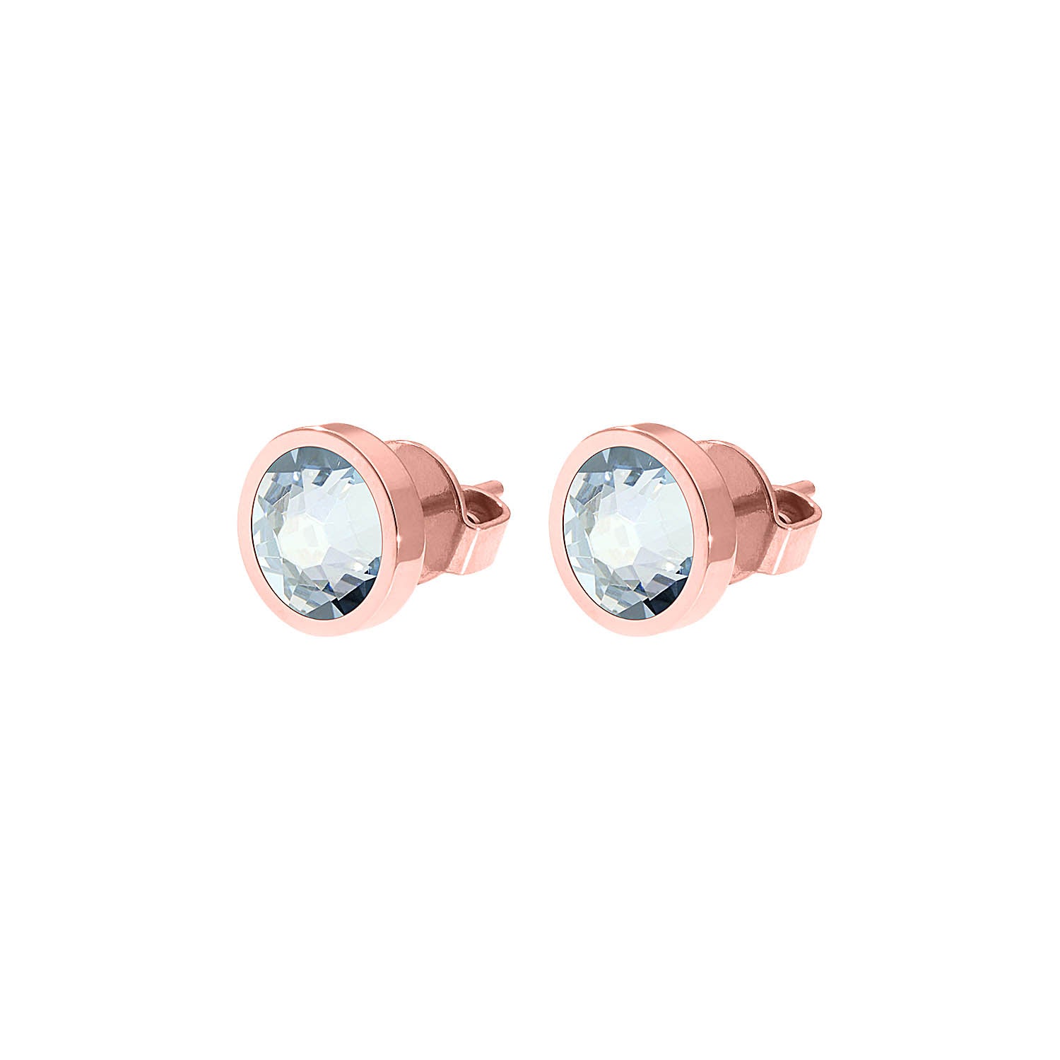 Canino Stud Earring 0.35" - Rose Gold blue shade
