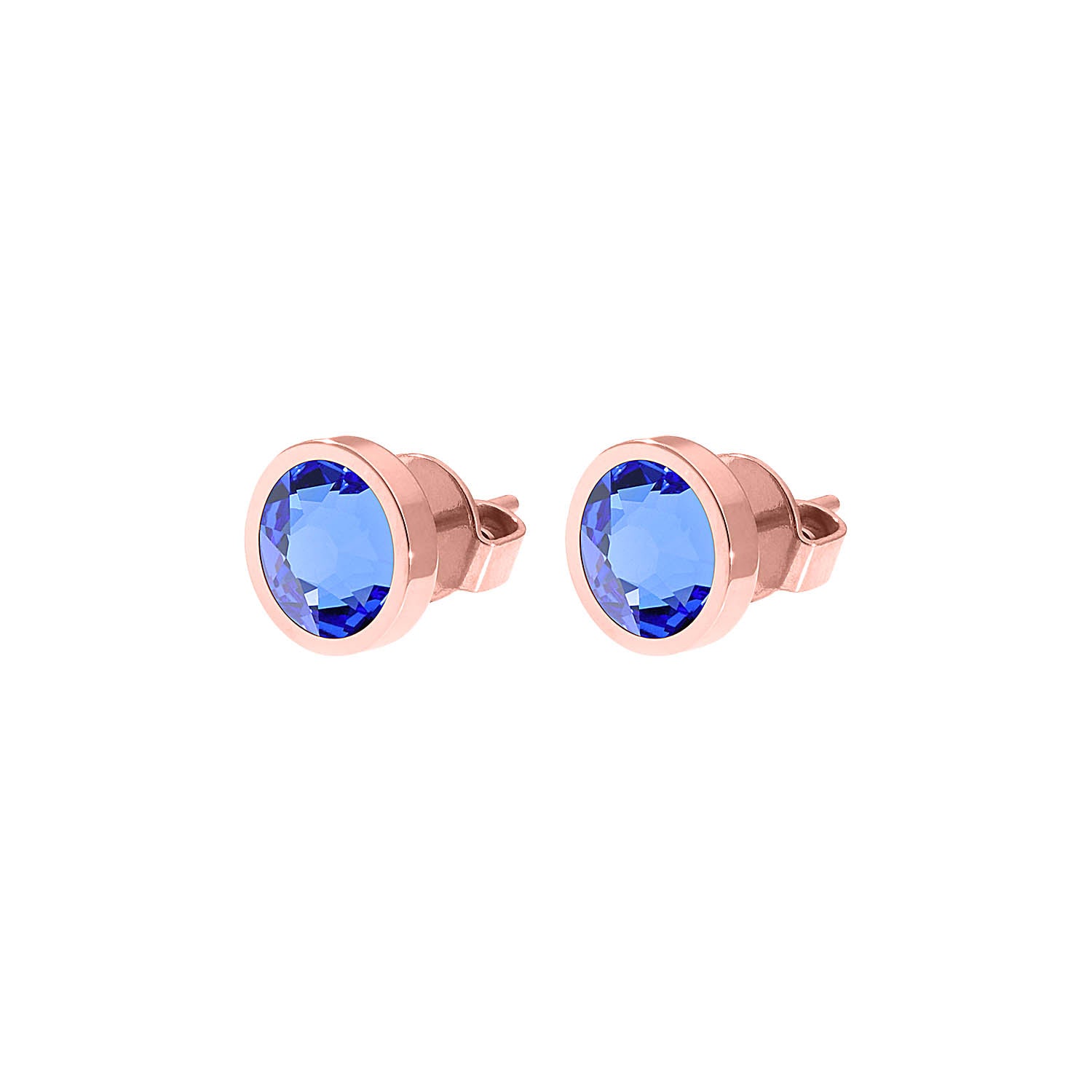 Canino Stud Earring 0.35" - Rose Gold sapphire