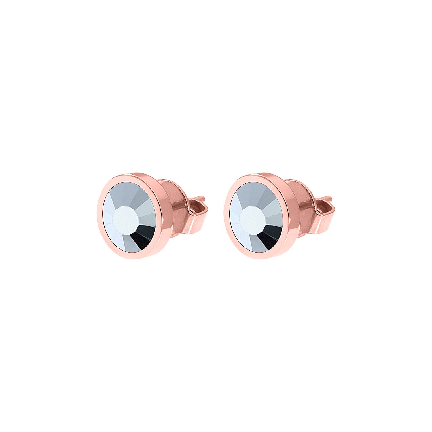 Canino Stud Earring 0.35" - Rose Gold crystal labrador
