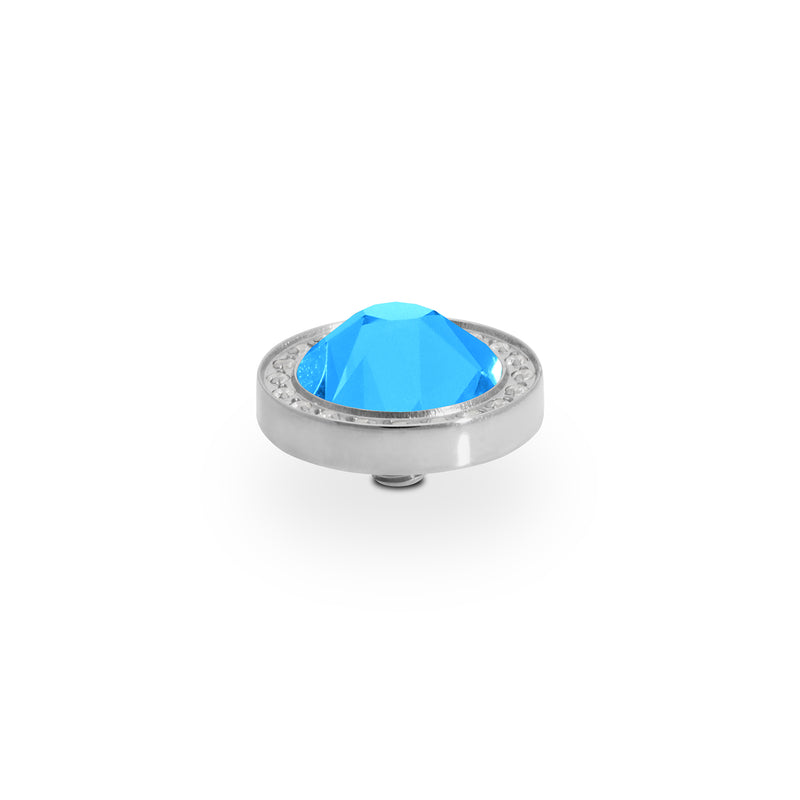 Canino Deluxe Top 0.41" - Silver Crystal Electric Blue Ignite